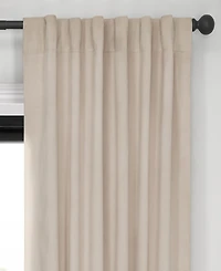 Half Price Drapes Alabaster Beige Signature Velvet Blackout Curtain