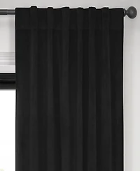 Half Price Drapes Warm Black Signature Velvet Blackout Curtain