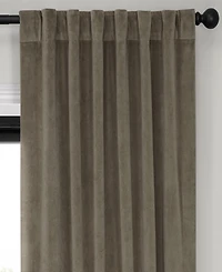 Half Price Drapes Denver Taupe Signature Velvet Blackout Curtain