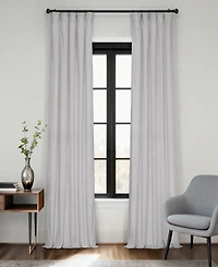 Half Price Drapes Reflection Grey Signature Velvet Blackout Curtain