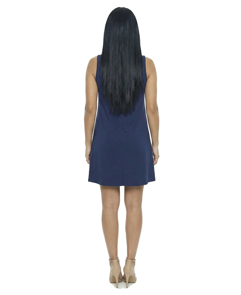 24seven Comfort Apparel Women's and Plus Maternity Round Neck Dress
