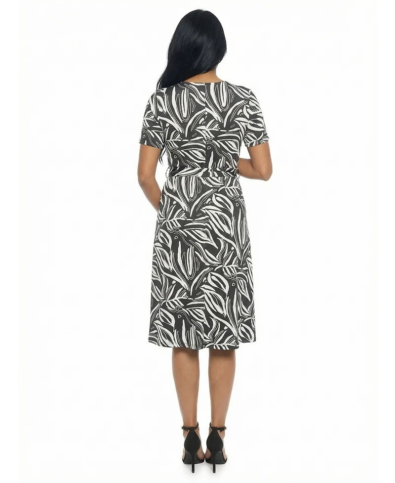 24seven Comfort Apparel Women's and Plus Maternity Short-Sleeve Midi Dress