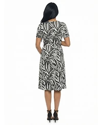 24seven Comfort Apparel Women's and Plus Maternity Short-Sleeve Midi Dress
