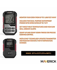 Maverick Extended Range Professional Wireless Dual Probe Thermometer and Timer