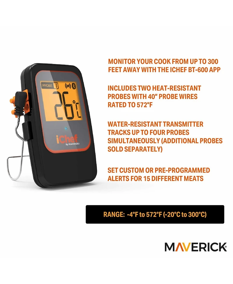 Maverick iChef Extended Range Bluetooth Barbeque Thermometer