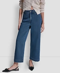 Dkny Jeans Petite Indigo Knit High Rise Ankle Pants