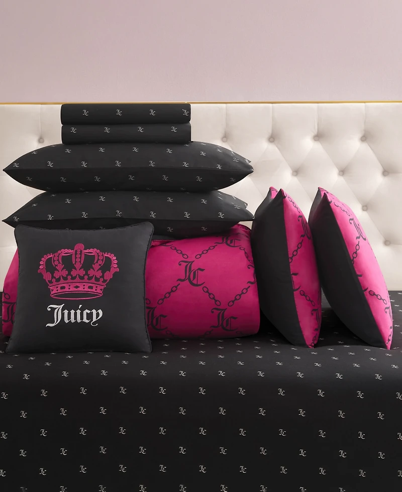Juicy Couture Logo Link 8-Pc. Comforter Set