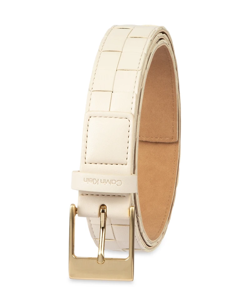 Calvin Klein Women's Modern Box Woven Casual Belt