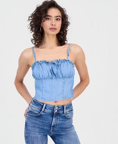 Guess Women's Sleeveless Alora Denim Top