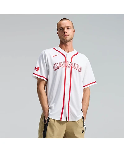 Nike Men's White Canada Baseball 2026 World Classic Stadium Jersey