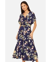 Yumi Women's Floral Print Midi Dress