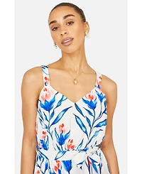 Yumi Women's Floral Print Maxi Sun Dress