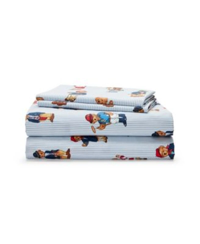 Polo Ralph Lauren Teddy Bear Stripe Sheet Set