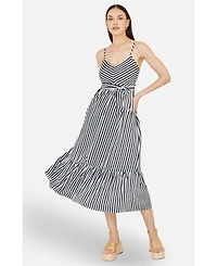 Yumi Women's Stripe Midi Sun Dress