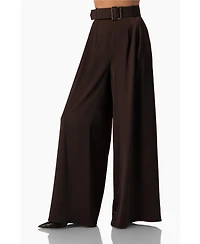 Ivonne Women's Wide-Leg Satin Trousers
