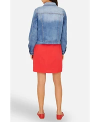 Yumi Women's Stretch Washed Denim Jacket