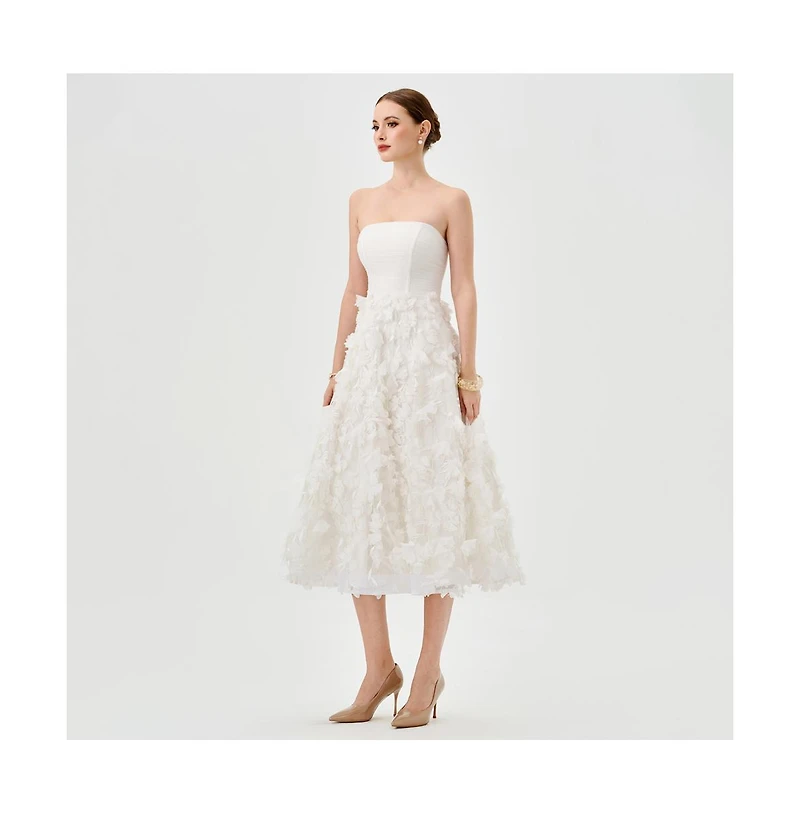 Bariano Women's Strapless Midi Dress