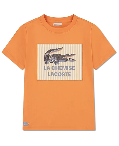 Lacoste Boys' 10-16 Applique Detail Crewneck T-Shirt