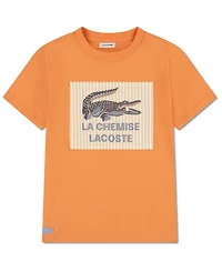 Lacoste Boys' 10-16 Applique Detail Crewneck T-Shirt