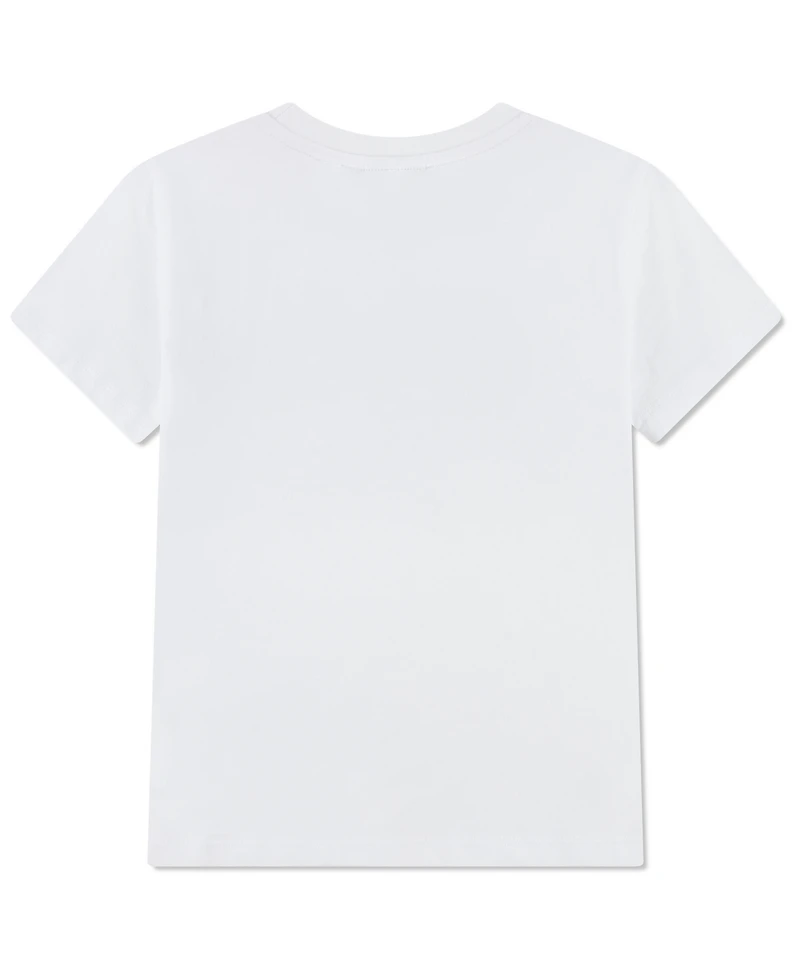 Lacoste Boys' 10-16 Textured Graphic Print Crewneck T-Shirt