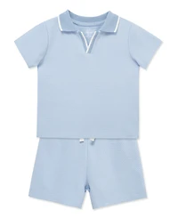 Little Me Baby Boys' Short-Sleeve Polo Shirt and Shorts, 2-Piece Set