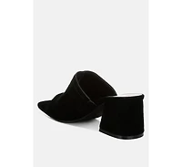 Rag and Co Womens Citarum Real Suede Leather Slip Ons