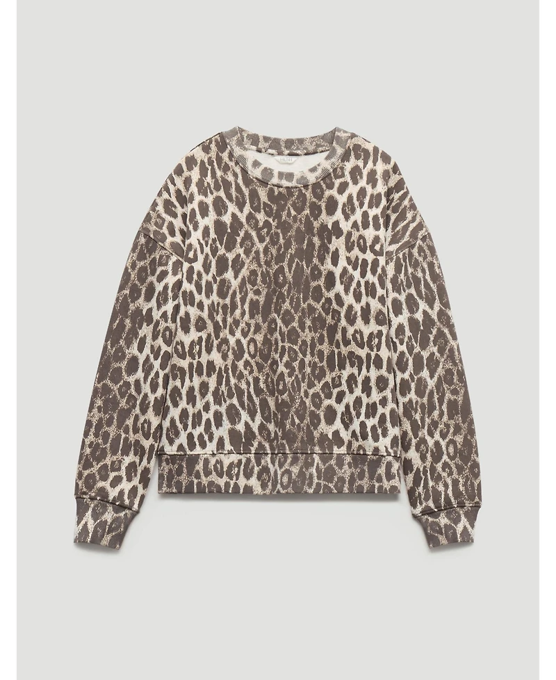 Hush Women's Astra Leopard Print Cotton Sweatshirt