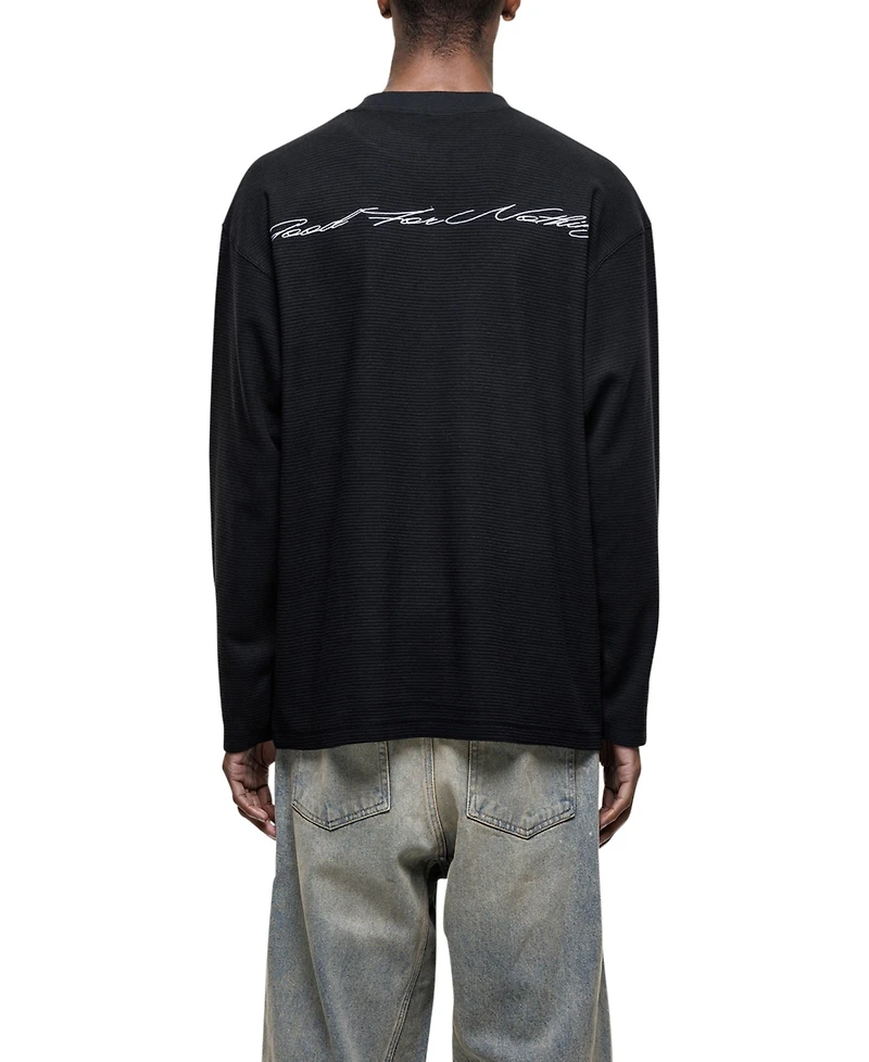 Good For Nothing Men's Scribble Long-Sleeve Waffle T-Shirt