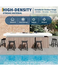 gaomon TrailBlaze Heavy-Duty Weatherproof Bar Stool – Outdoor Hdpe Counter-Height Patio Chair with Footrest, Durable Resin Seating for Balcony