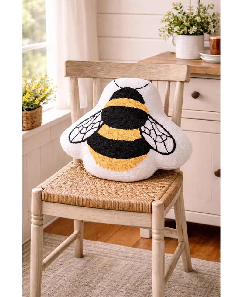 C&F Home Bumble Bee Hooked Shaped Throw Pillow