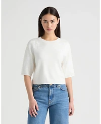 Nvlt Women's Sequined Short Sleeve Sweater