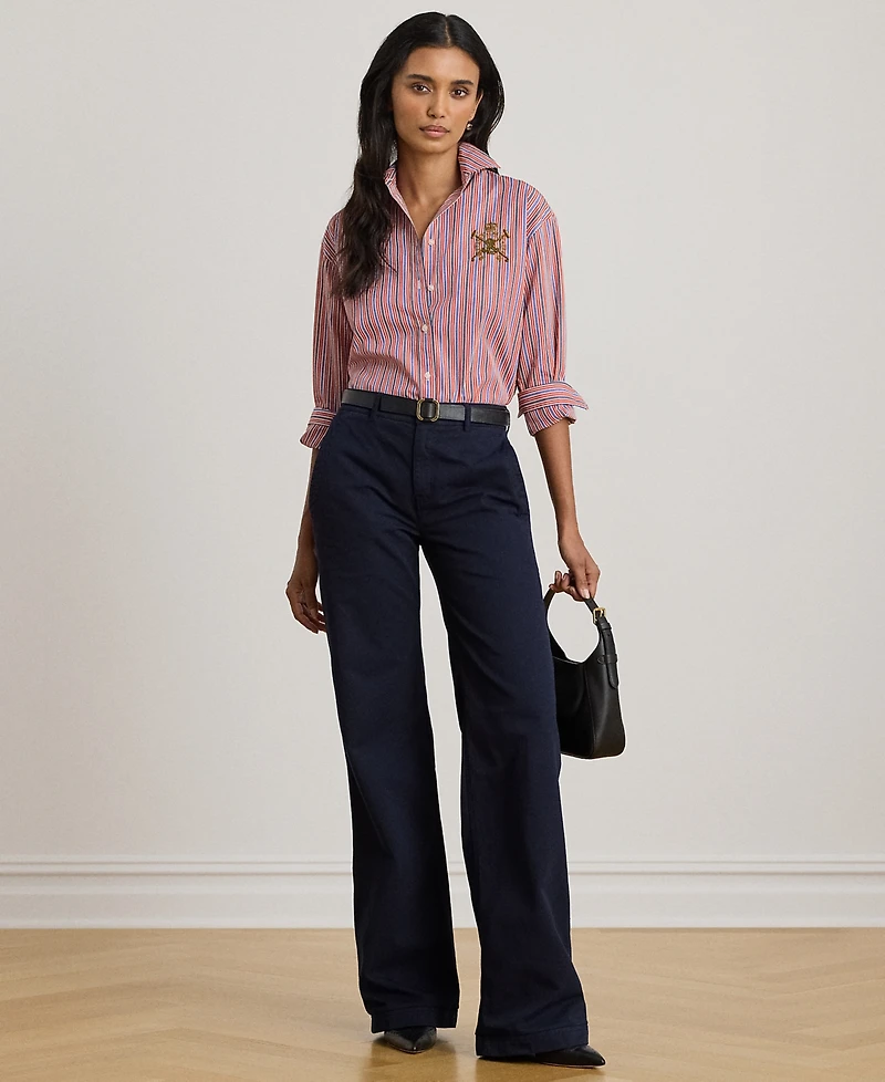 Lauren Ralph Petite Relaxed-Fit Collared Shirt