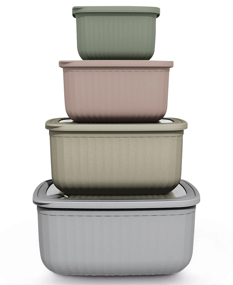 Art & Cook 8-Pc. Rectangle Bowl Set with Lids