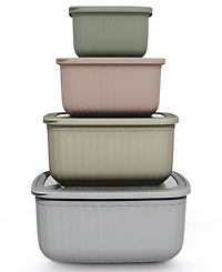 Art & Cook 8-Pc. Rectangle Bowl Set with Lids