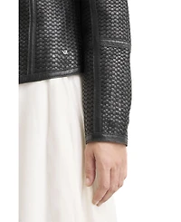 Velez Women's Woven Leather Jacket