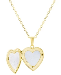 Macy's Created Emerald (3/8 ct. t.w.) Pendant Necklace 14k Yellow Gold-Plated Sterling Silver (Also Available Multi-Stones)