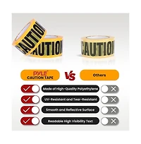 Pyle 656ft Caution Do Not Enter Barricade Tape Set - Yellow (PNECTX8) - 8 Pieces