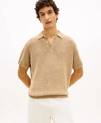 Tommy Hilfiger Men's Spread Collar Mouline Polo Shirt