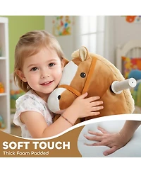 Qaba 6V Ride on Horse, Battery Powe Electric Ride on Toy with Music