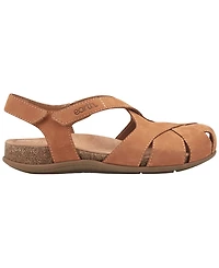 Earth Women's Brentia Leather Criss-Cross Flat Sandals