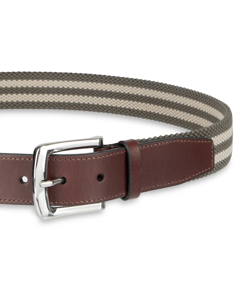 Cole Haan Men's Striped Stretch Cord Casual Belt
