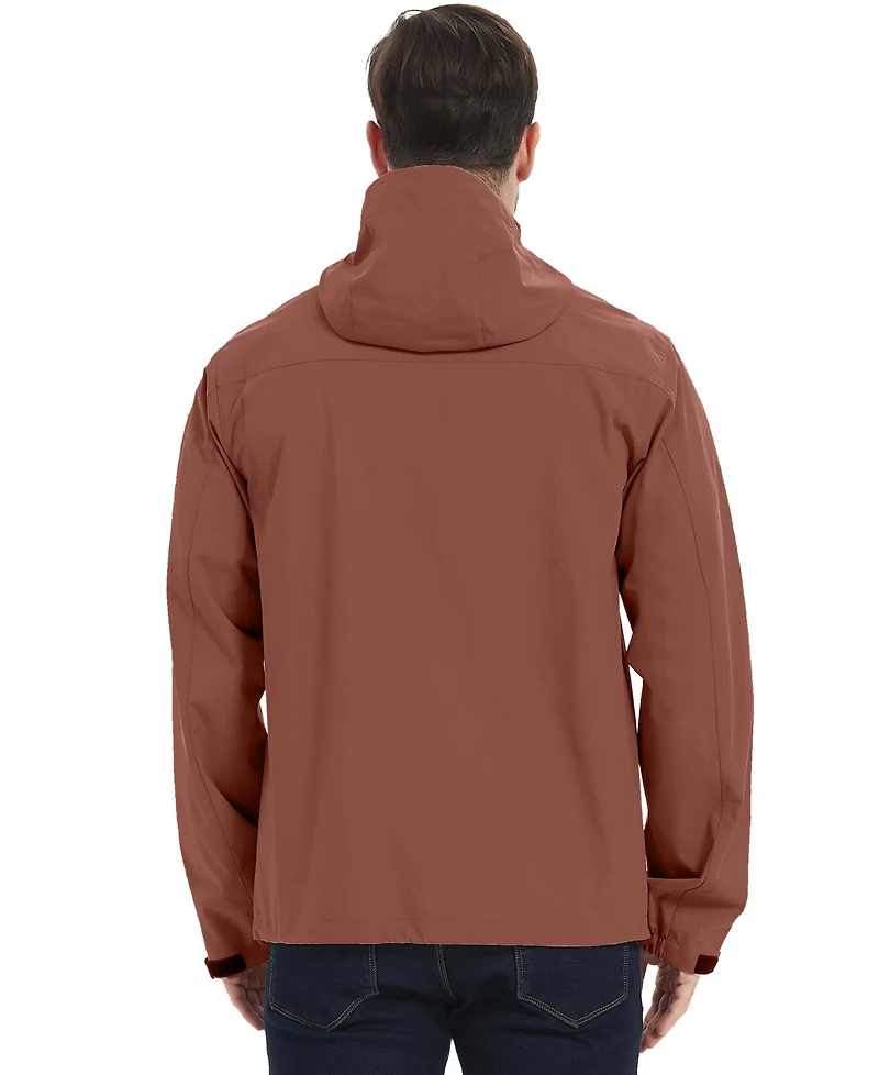 Hawke & Co. Men's All-Season Lightweight Stretch Hooded Rain Jacket