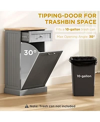 Homcom Kitchen Tilt Out Trash Bin Cabinet, Free Sding Recycling Cabinet