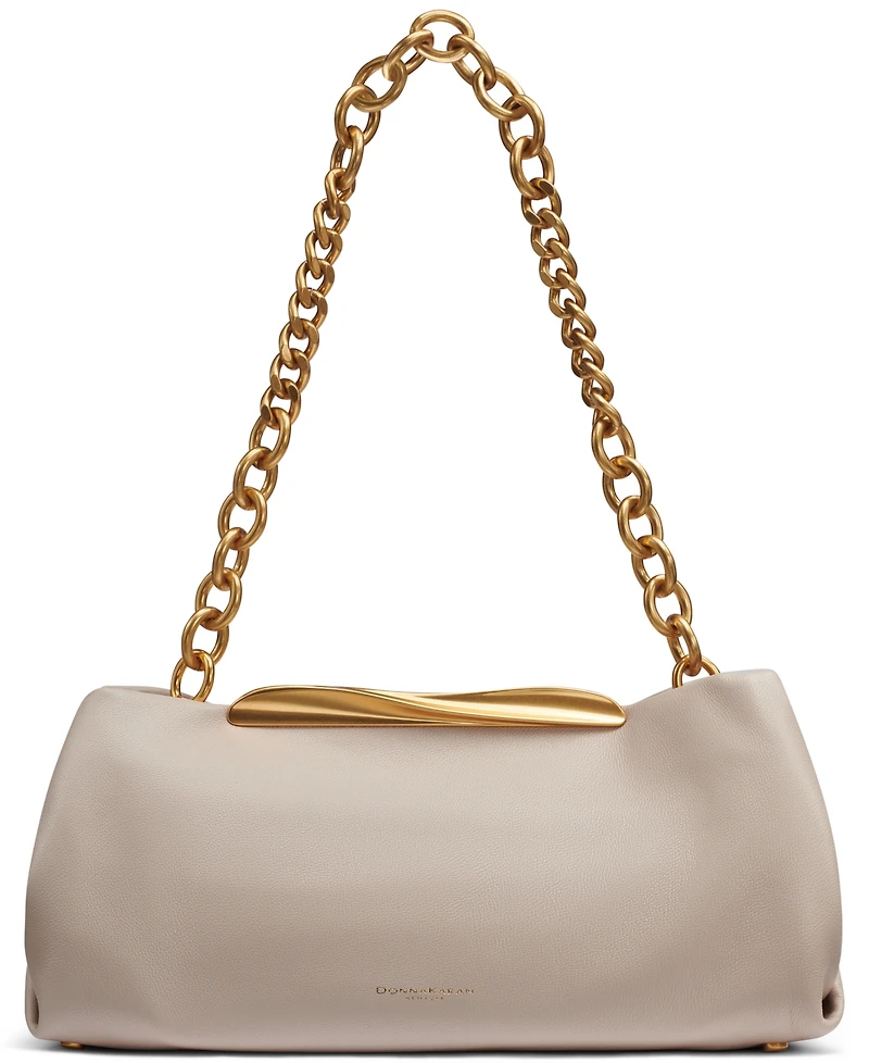 Donna Karan New York Poplin Crossbody Bag with Chain Strap