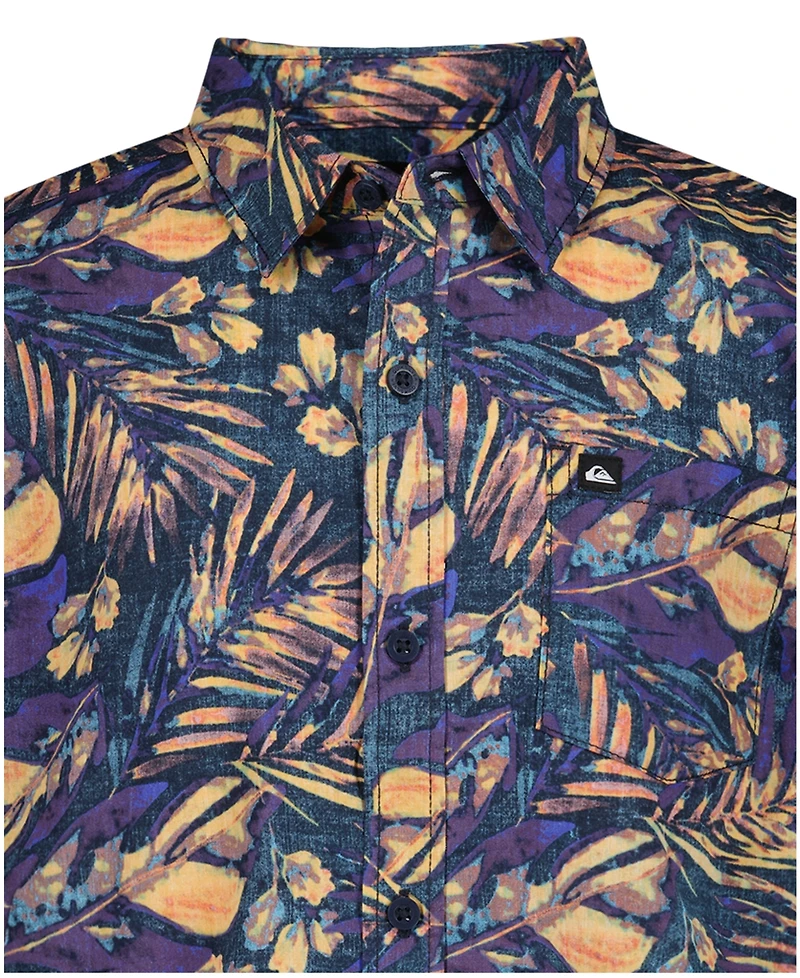 Quiksilver Boys' 8-20 Heatmap Palm Printed Shirt