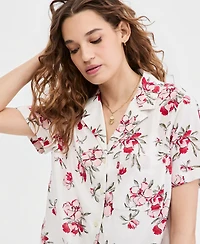 Levi's Women's Printed Short-Sleeve Camp Shirt