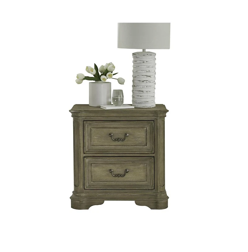 Liberty Furniture Industries, Inc Magnolia Manor 2 Drawer Nightstand in Weathered Bisque