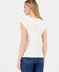 I.n.c. International Concepts Women's Side-Cinched Cotton Tank Top, Exclusively at Macy's