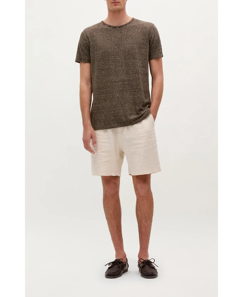 Scalpers Men's Country Linen Striped Tee