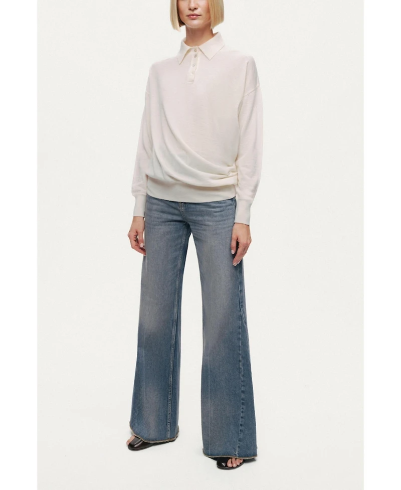 Nocturne Women's Knit Polo Sweater